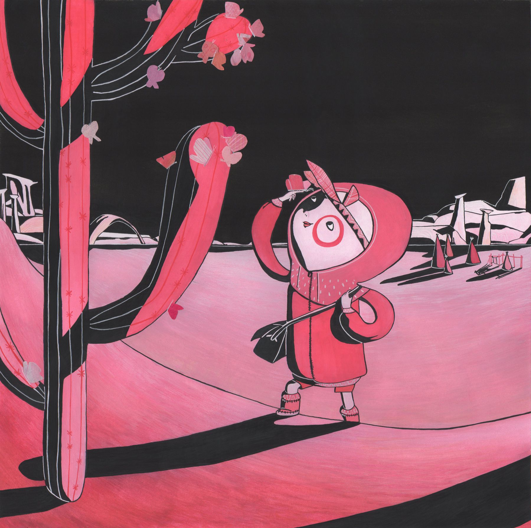 Cappuccetto Rosa An illustration inspired by Bruno Munari