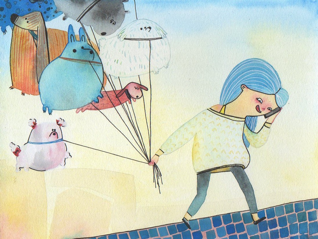 The dogloon sitter Inflated dogs for Animaloon Collective
