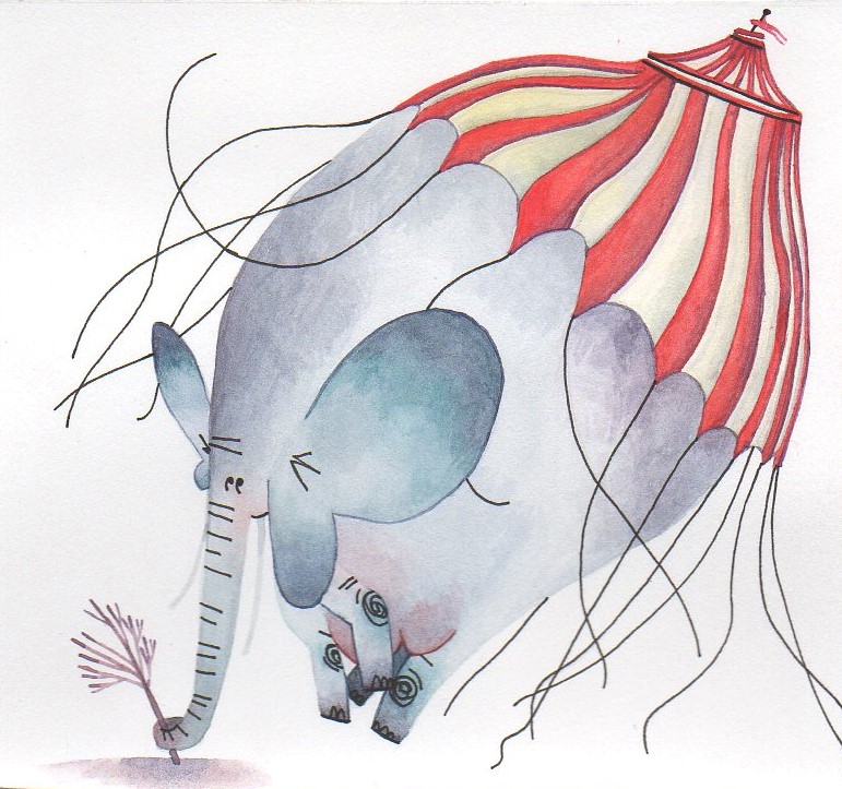 Elephantloon A circus elephant for Animaloon Collective