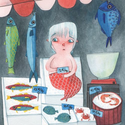 A mermaid at the market for Mermay 2018