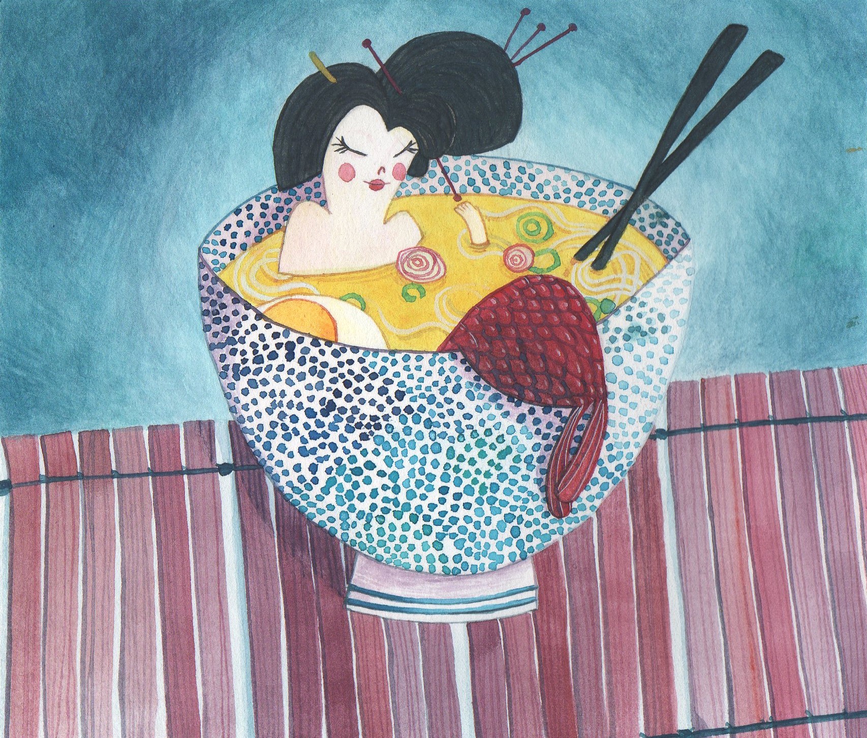 The Ramen Mermaid A Japanese mermaid for Mermay 2018