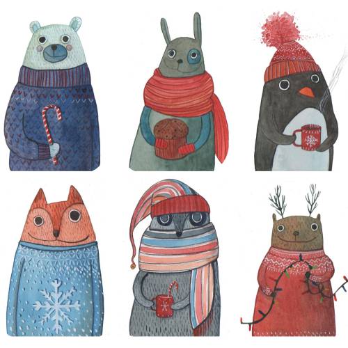 My characters for Christmas greetings