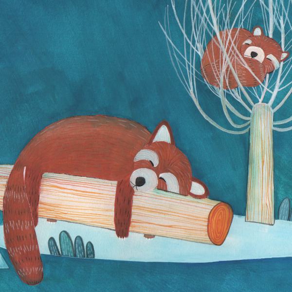 Asian mammals and his bamboo