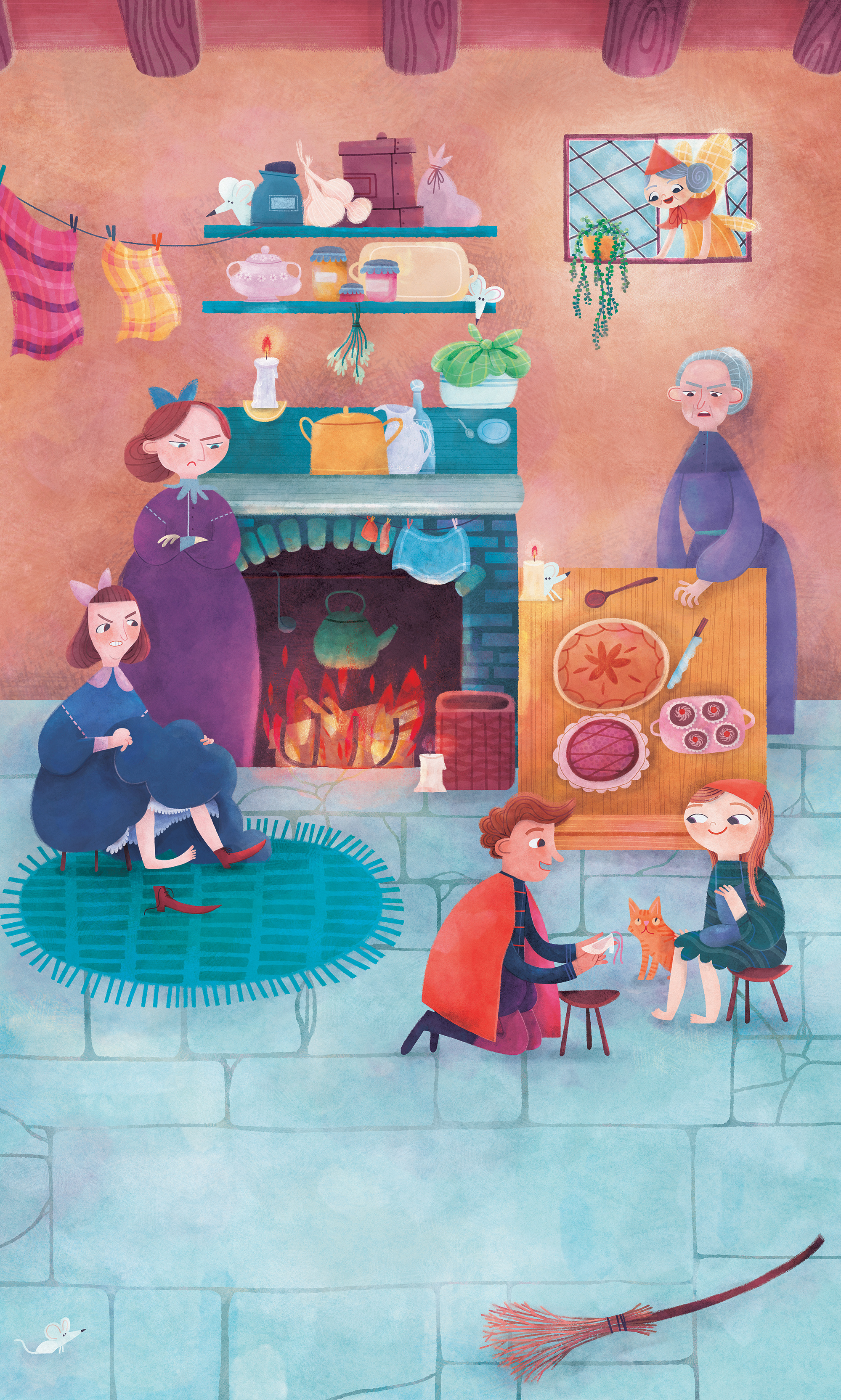 Illustrazione per il libro pop-up di Cenerentola