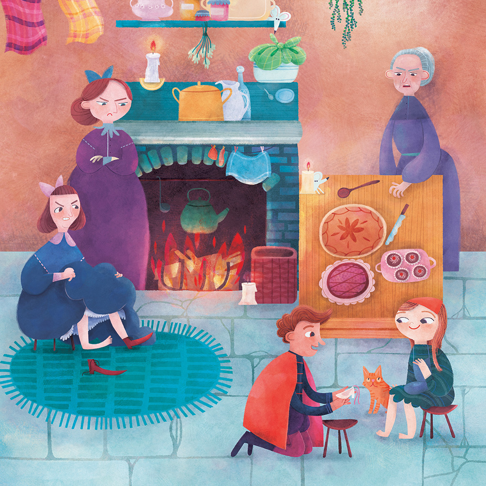 Illustrazione per il libro pop-up di Cenerentola