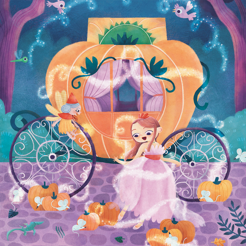 Illustrazione per il libro pop-up di Cenerentola