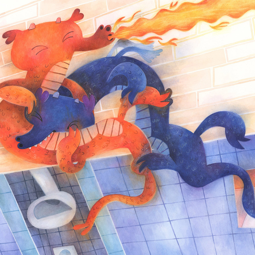 Illustration for "Two dragon eggs" project