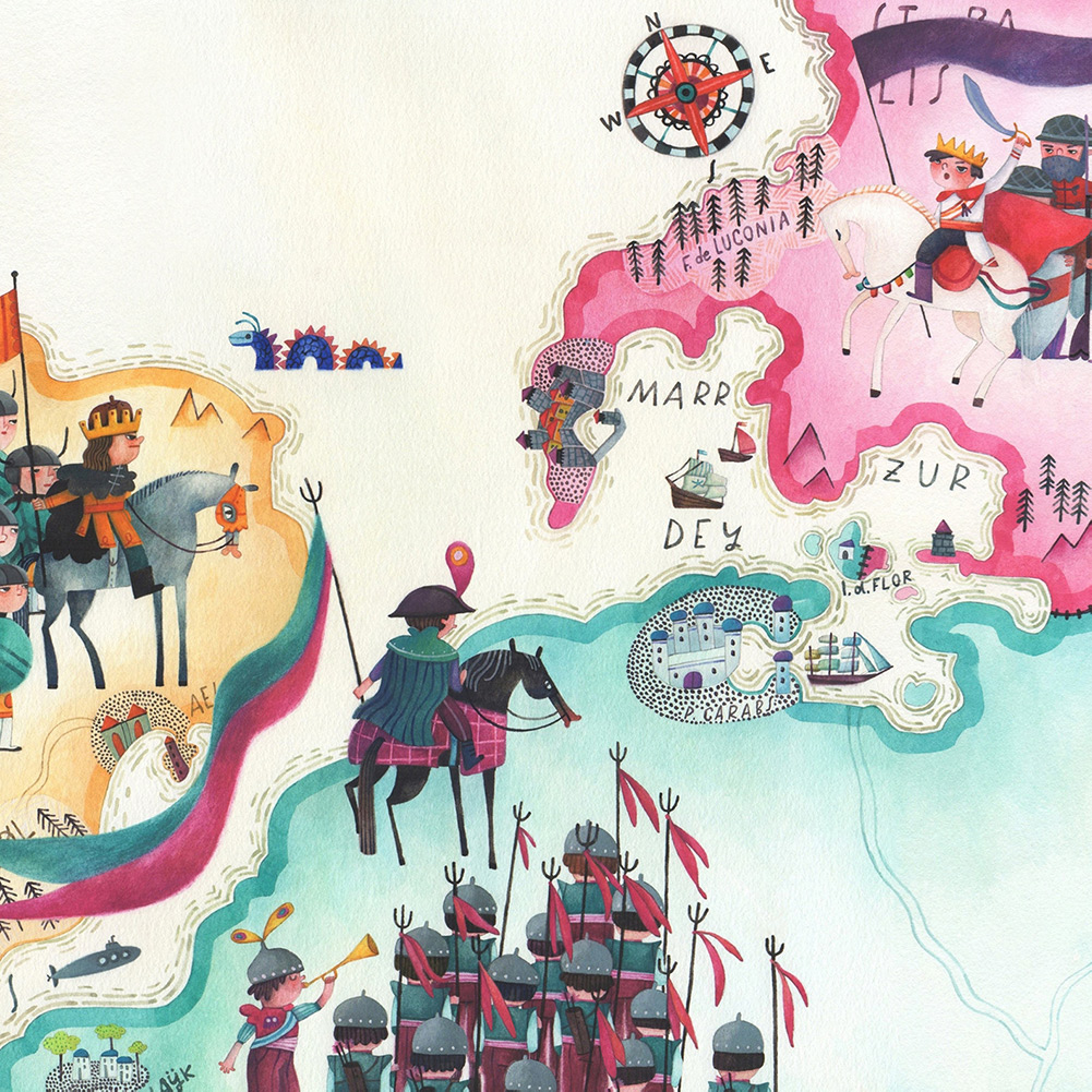 Illustration for "The great penguin war" project